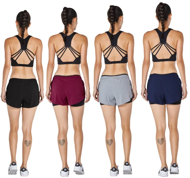 Wholesale Cheap Breathable Fitness Apparel Quick Dry Womens 2 In 1