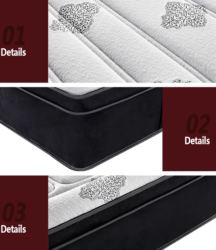 Euro top pocket spring mattress Memory foam mattress foam encased 5 star hotel mattress OEM ODM