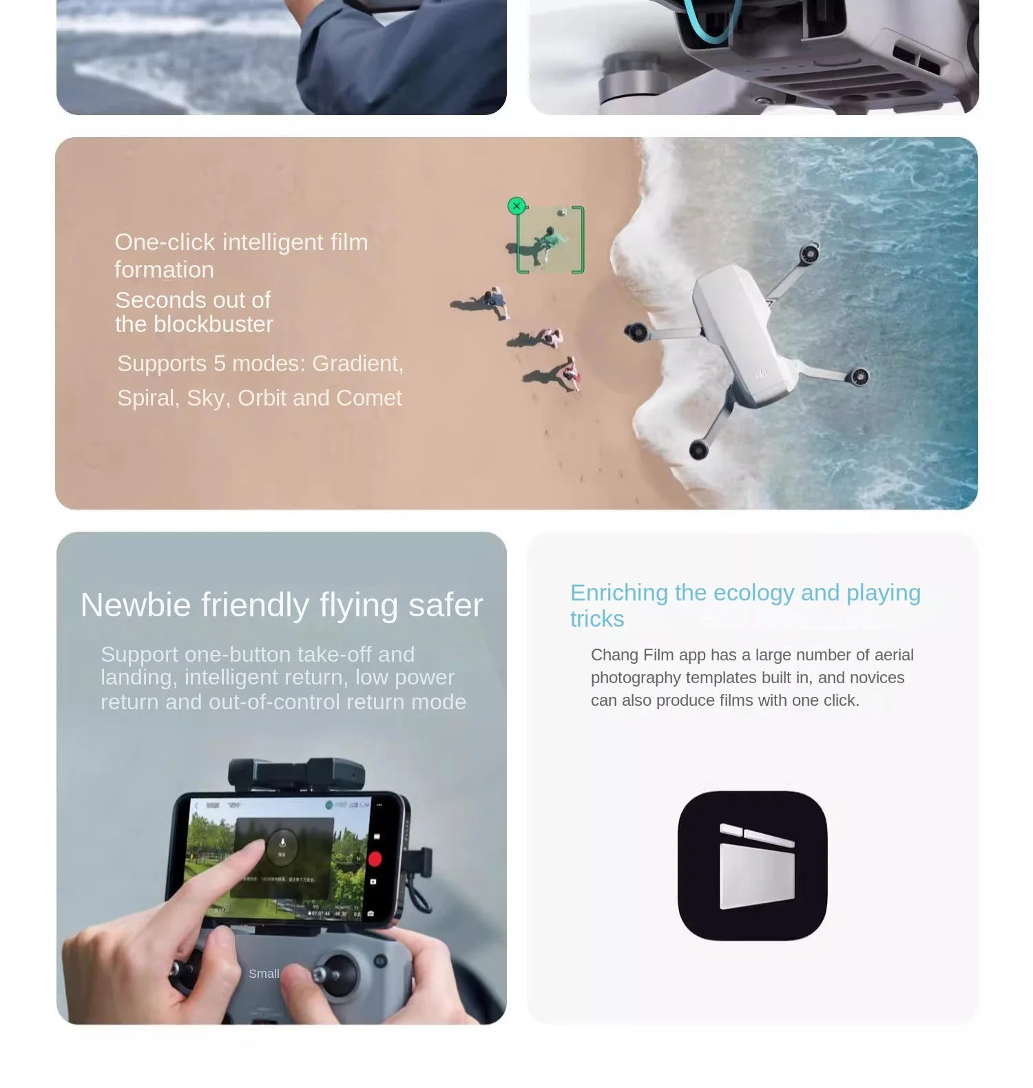 For Mini 4K UHD Aerial Photography UAV Three-Axis Mechanical Stability Increasing Digital Picture Transmission 10km Long-range