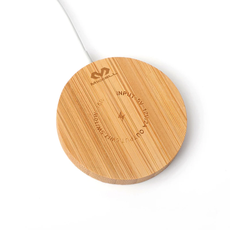 

Qi wireless charger pad fast wooden charger adapter bamboo qi wireless charger wood