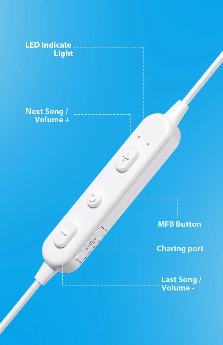 New arrival product bluetooth neckband earphones bluetooth wireless 5.0 in ear headphones - ANKUX.COM