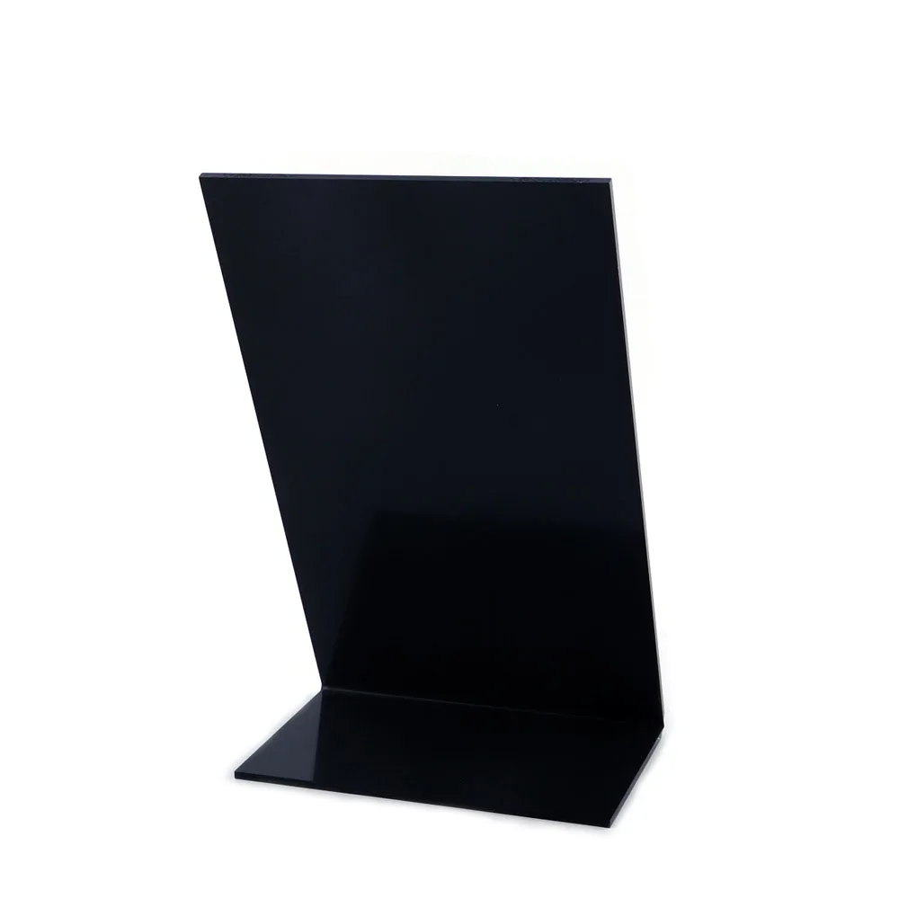 Hot Sale L Shaped Custom Print Black Acrylic Table Sign| Alibaba.com