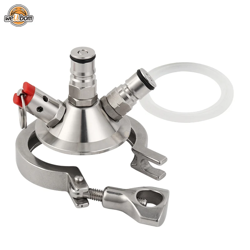 BALL LOCK TAPPING HEAD TO 2INCH TRI-CLOVER COMMERCIAL KEG ADAPTOR 
