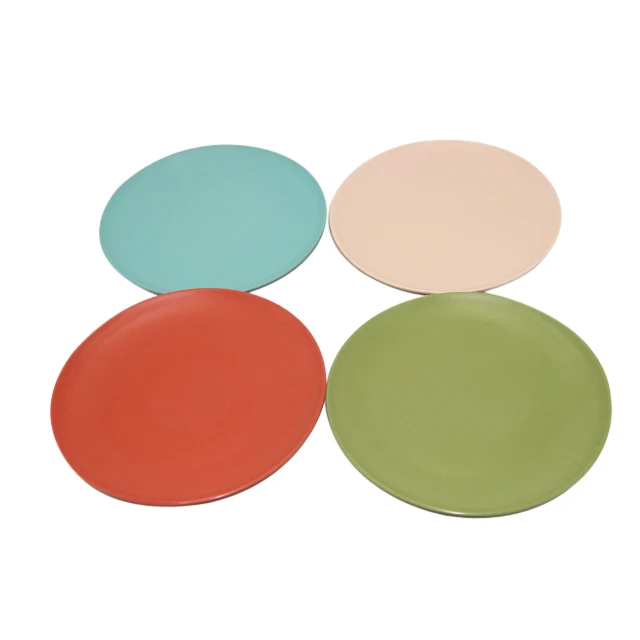 biodegradable round bamboo dinner restaurant serving plates dinnerware