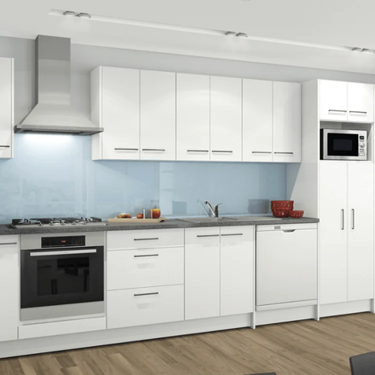 Hot selling white shaker wood kitchen cabinet designs solid wooden cupboard