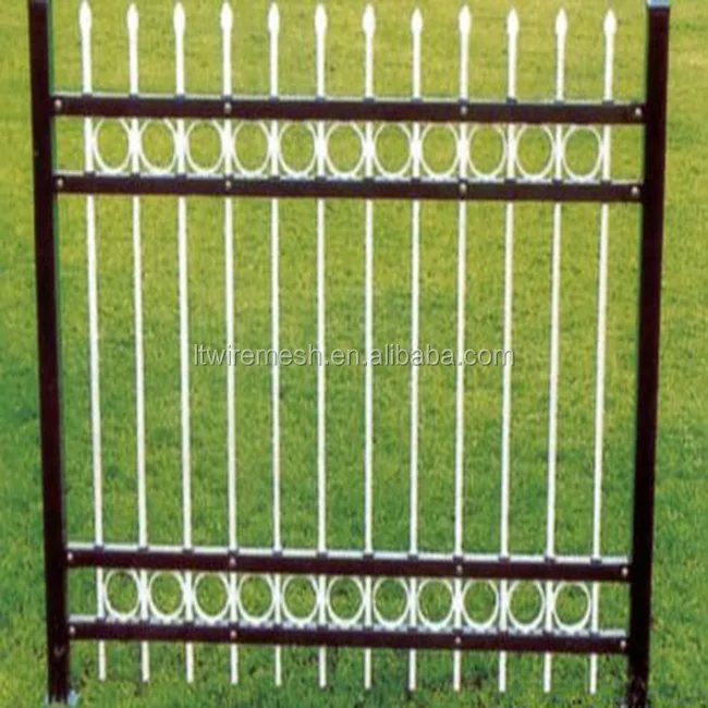 Anping Longteng Factory High Outdoor Metall Zier Schmiedeeisen Zaun