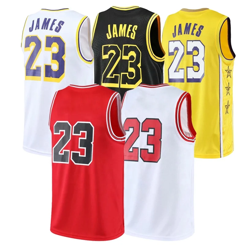 

Laker s 23 Cheap Sublimation Men Basketball James Jersey Wear Tops Fabric Sports Shirts Quick Dry T shirt Uniform