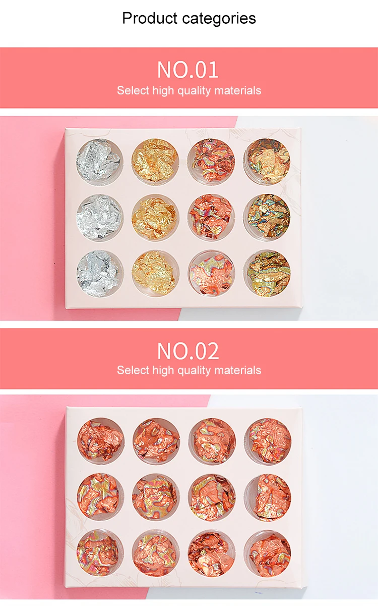 Colorful Nail Art Applique Oval Sequins Horse Eye Gold Sequins Nail