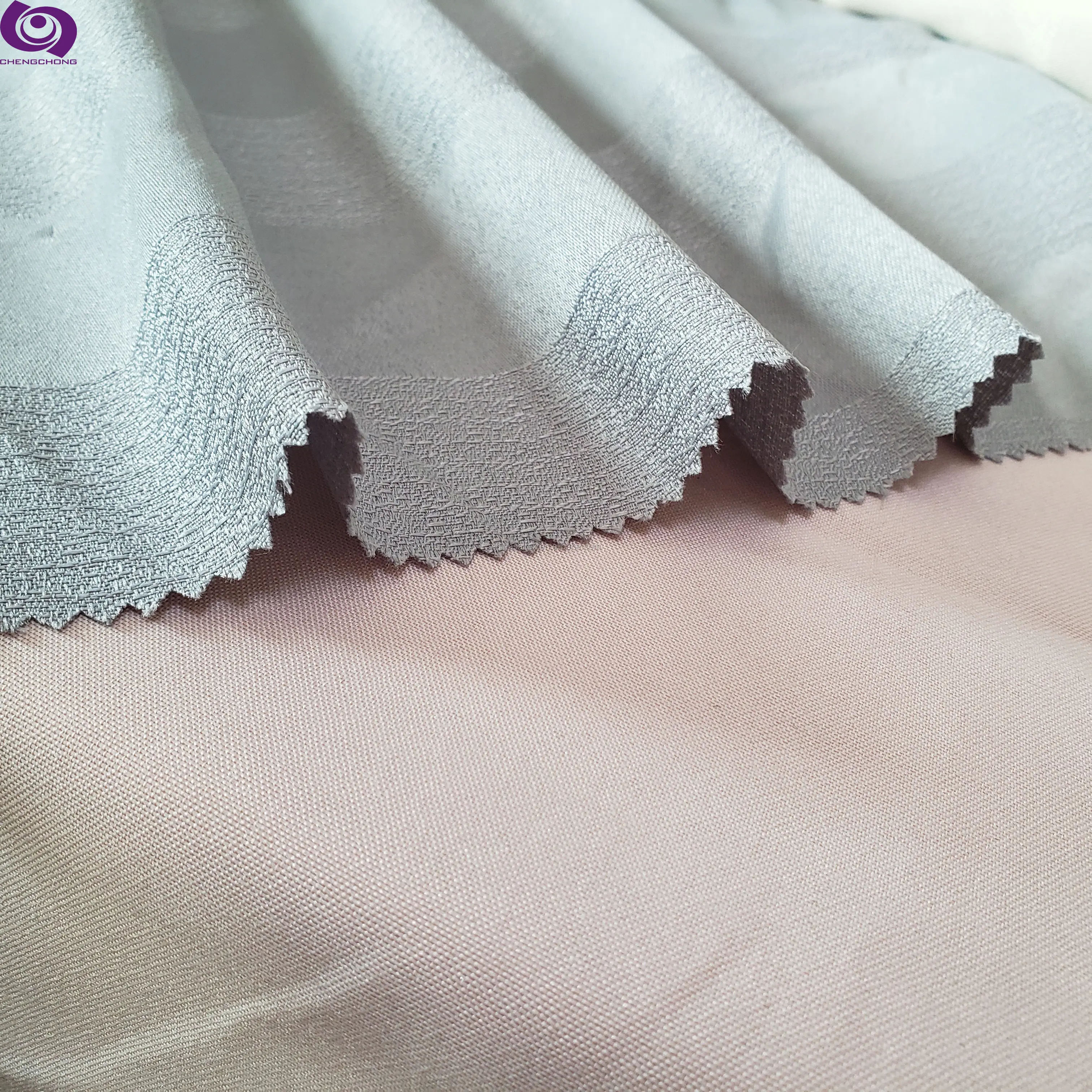 Shaoxing Manufacture Jacquard Woven Fabric 100 Polyester Metallic Soft