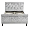 Factory Supply Cheap Price Sleigh Headboard and Footboard King Size Platform Upholstered Bed