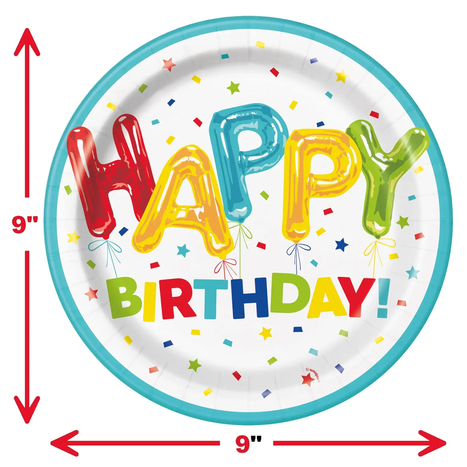 48pc Happy Birthday Plates And Napkins Colorful Confetti Birthday