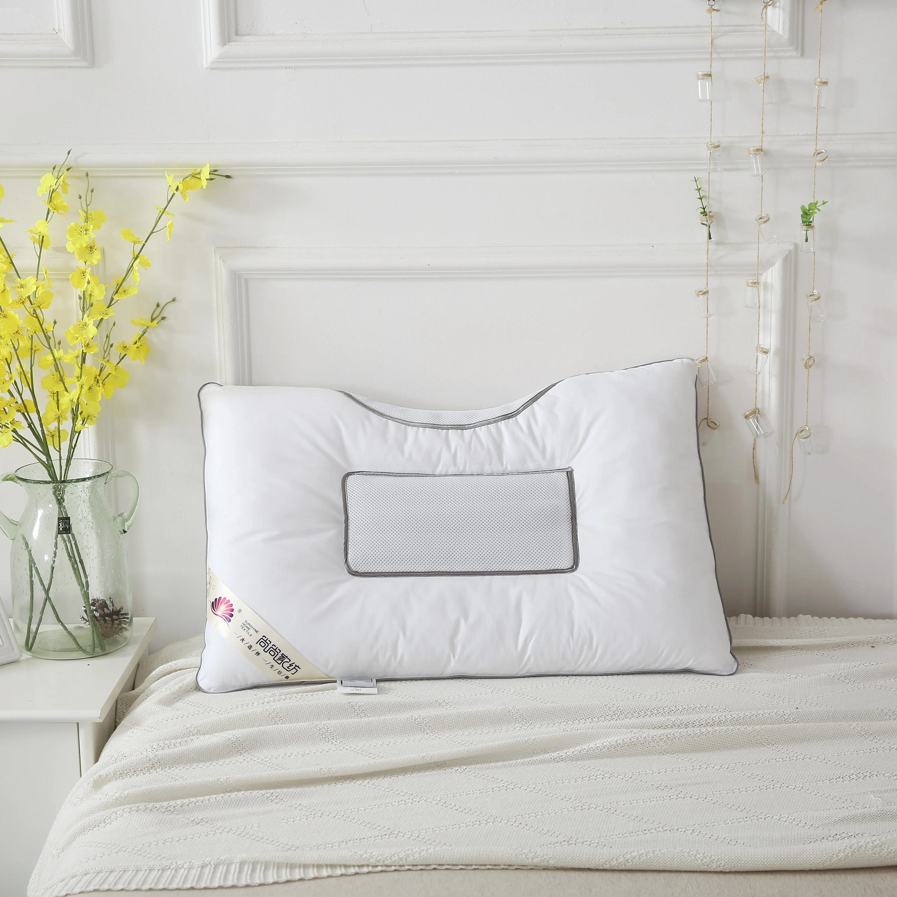 selling health care help sleep buckwheat shell microfiber pillow