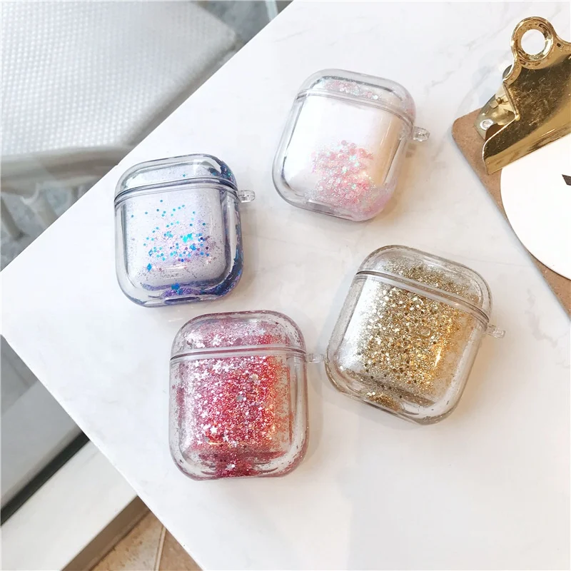 SIKAI manchon de protection cr&eacute;atif paillettes bling &eacute;couteur housse pour filles airpods 1 2 3 - ANKUX Tech Co., Ltd
