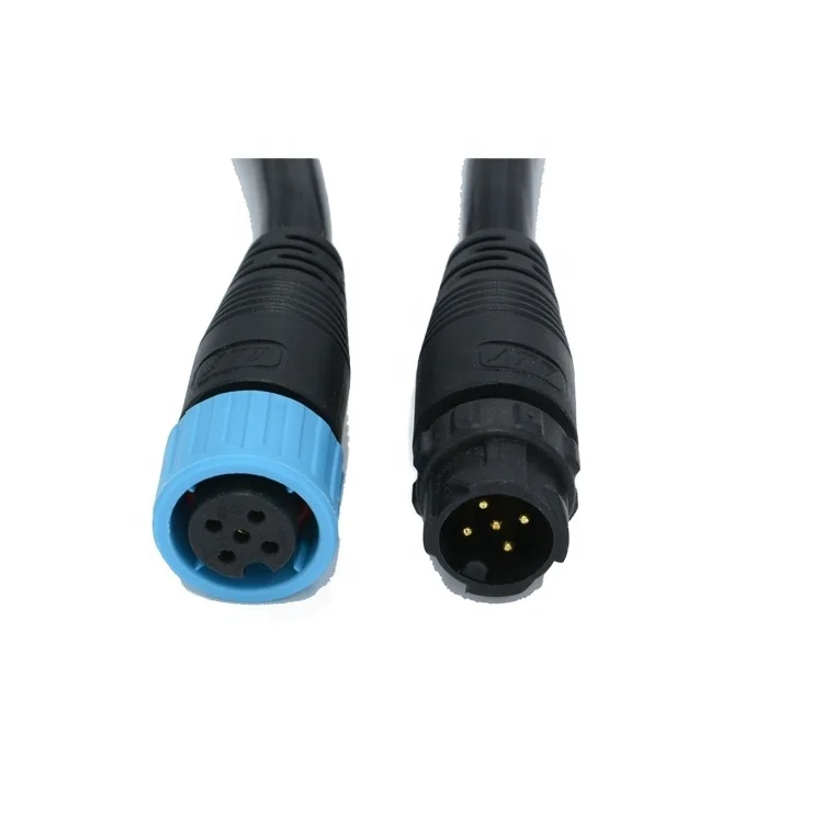 2 3 4 5 6 Pin M12 5pin Electrical Waterproof Connector power led light IP68  plastic  Connector