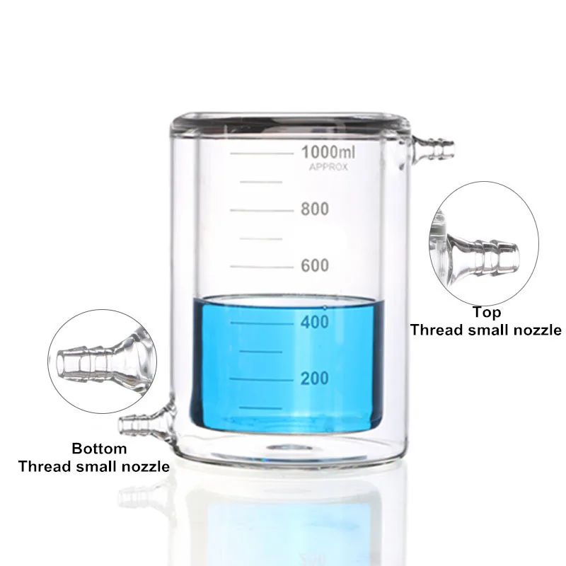 Haiju Lab Glassware Glass Reactor 50ml~5000ml High Borosilicate 33 Glass Double Layer Jacketed 1178