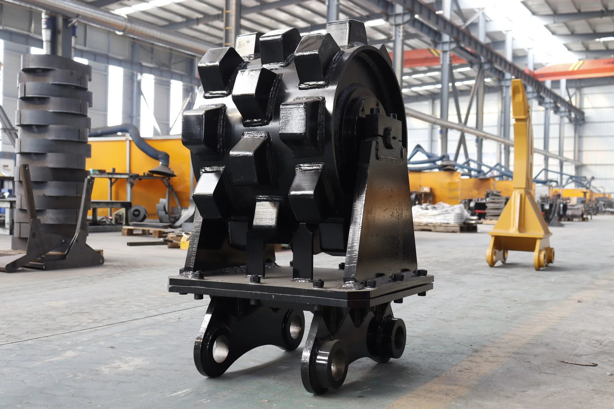 Straddle Wheel Compactors Excavator Compaction Wheel Rammer Compactor Construction Machinery ...