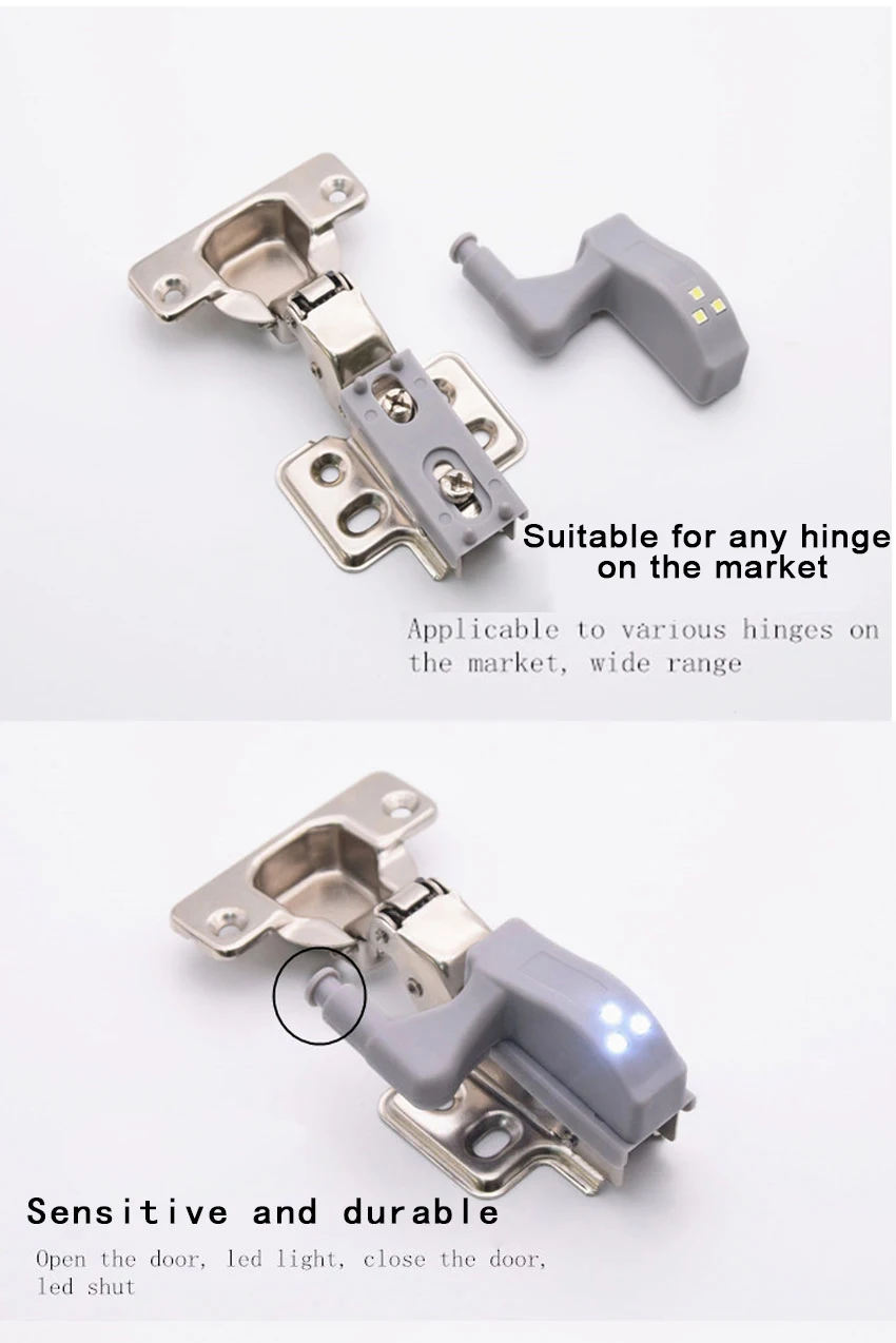 Push To Open Battery Powered Dimmable Kitchen Under Led Hinge
