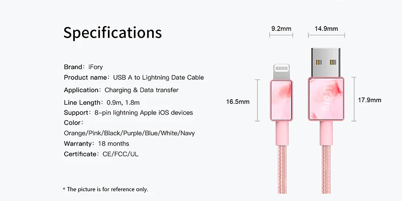 iFory MFi Lightning Braided Nylon Data Charging Cable Seasonal Colors - ANKUX.COM