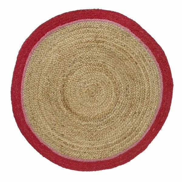 New Design Cotton & Jute Hemp Braided Rug Multi Color Indian