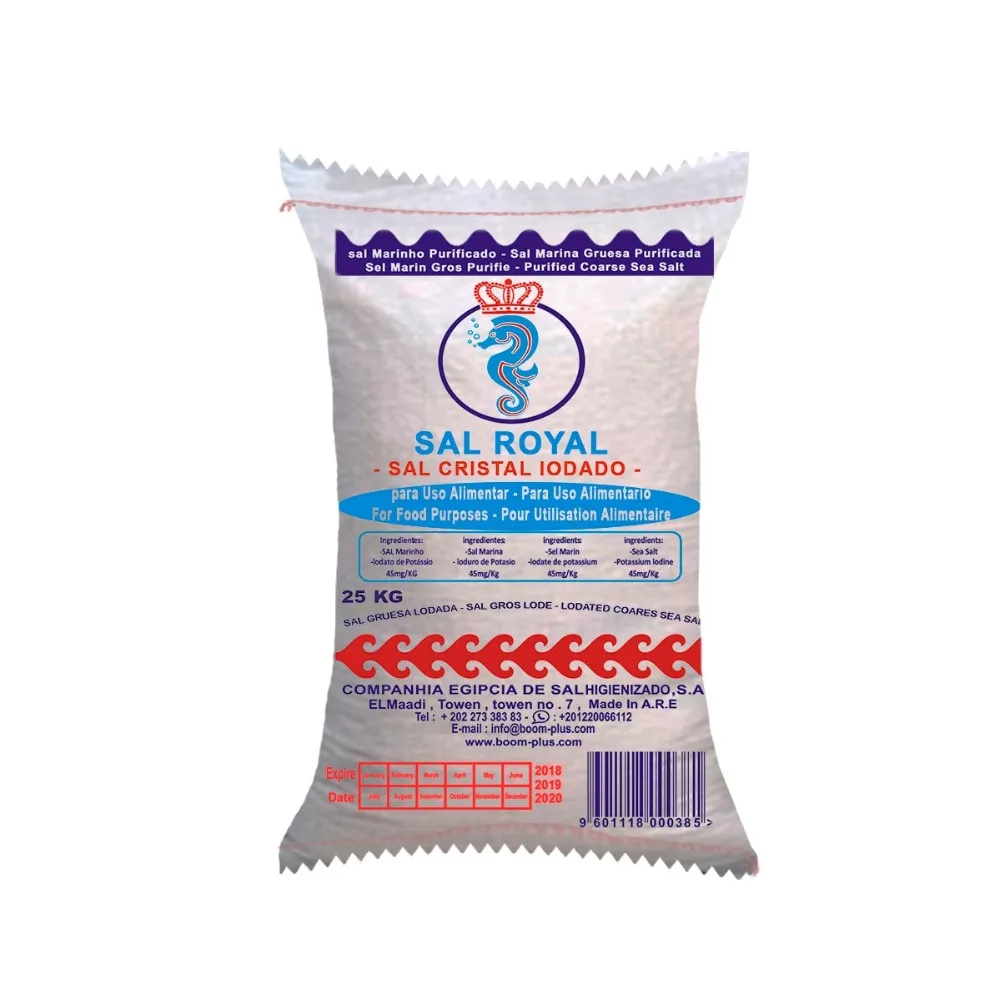 Purified Salt 25 Kg Sal Royal Brand Refined Industrial Salt Laminated Package Best Salt Price