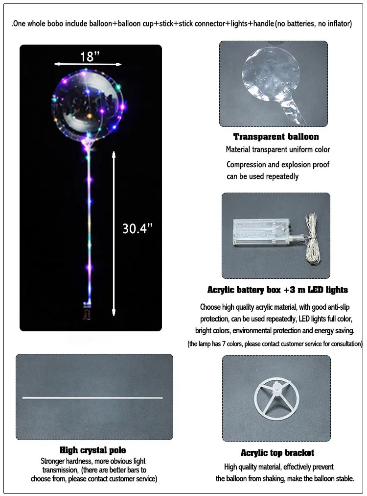 Wholesale Amazon Hot Sale Party Decorations Balon Helium Ballon Glowing