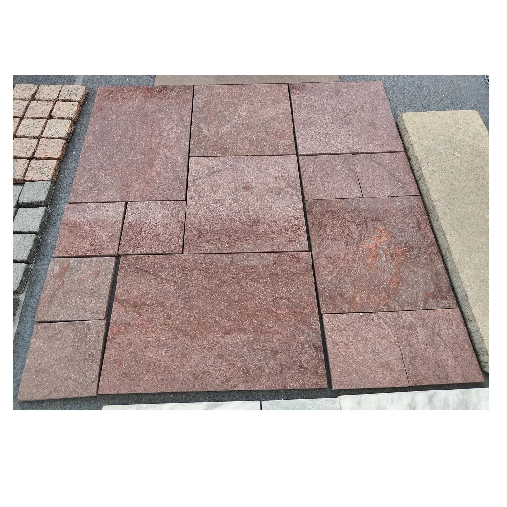 Red Porphyry Granite Stone Outdoor Patio Decor Non Slip Polished Or