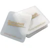 matte colored PVC price warning label custom printed clear frosted plastic hang tag for garment toy logistics