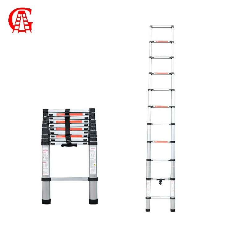 All Aluminum Telescopic Ladder En131 5m Telescoping Fold Up Ladder ...