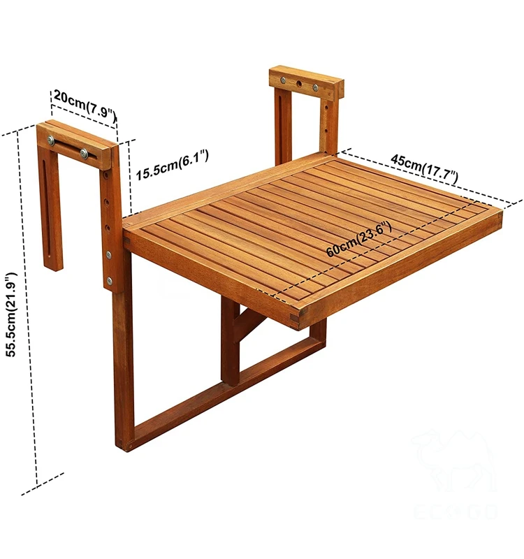Wooden Folding Balcony Table Bamboo Balcony Hanging Table Buy Balcony