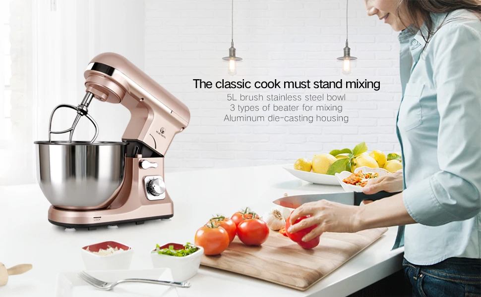High speed electric stand mixer with tilt head design