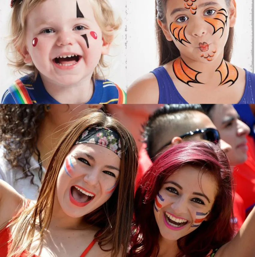 Six Pens Non Toxic Face Paint Body Painting Pen Stick For Children