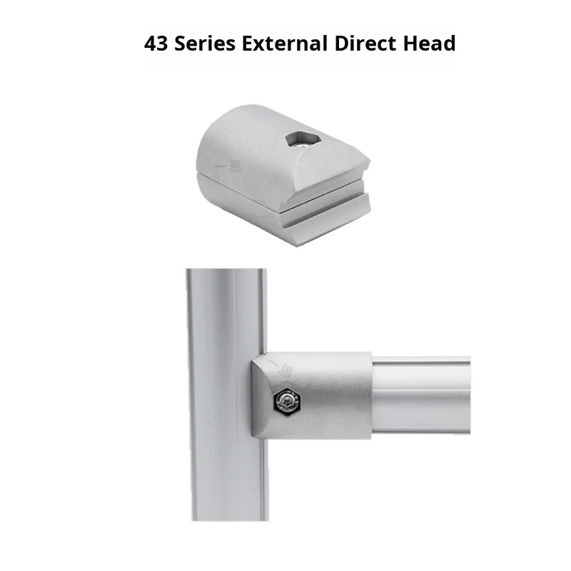 product 43mm series external direct head third generation line rod 4000 series aluminum alloy lean pipe connector accessories material-13