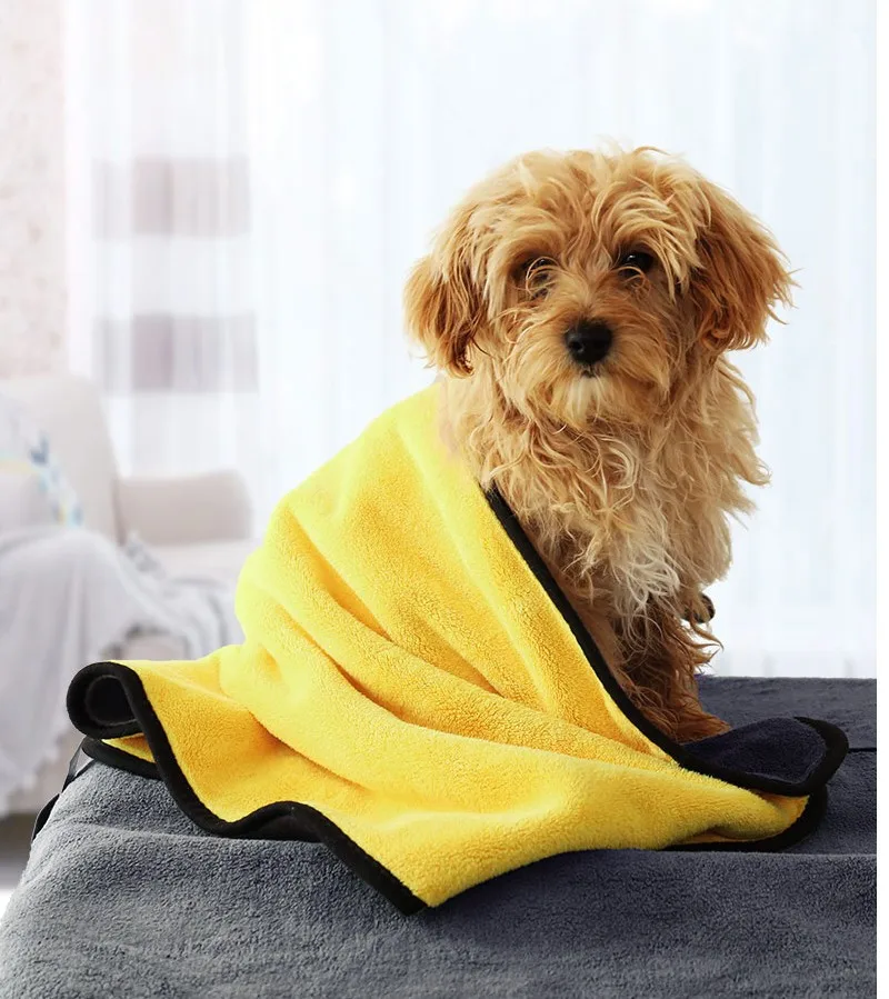 
High Quality Soft Super Absorbent Thick Pet Clean Micro Fiber Towel 
