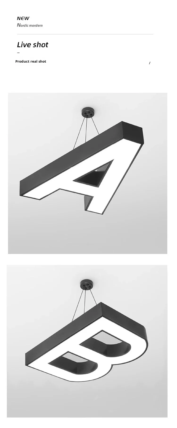 letter lamp customizable for restaurant coffee shop personalized ceiling chandelier-14