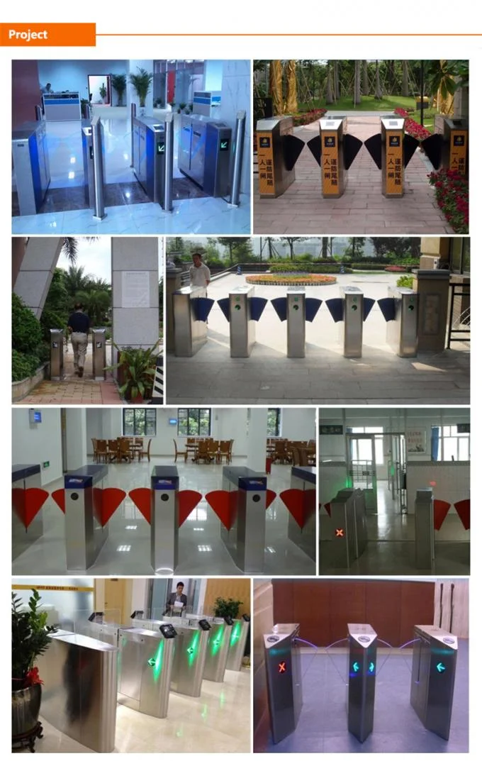 School Flap Turnstile Gate Automatic Entrance Control Flap Barrier Gate For University Library with RFID Card/Face recognition