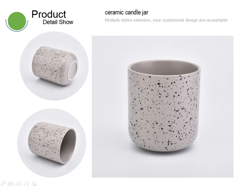 10oz ceramic candle jar