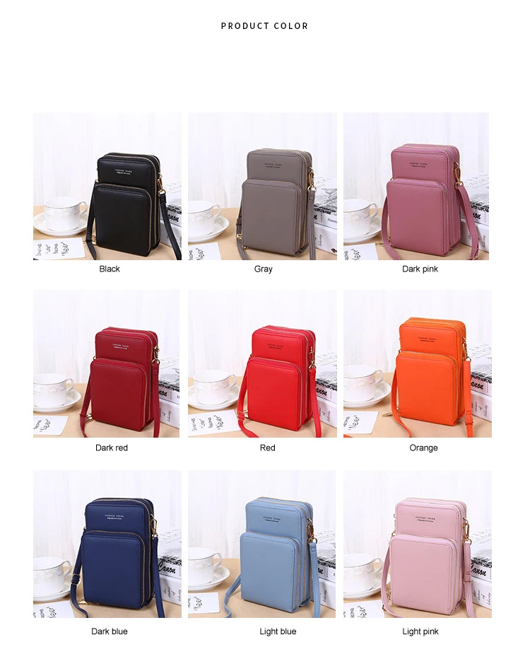 Roomy Pockets Crossbody Mobile Phone Bags Cell Phone Wallet Purse