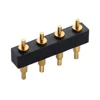 Factory made spring contact locating 4 pogo pin connector 4mm pitch