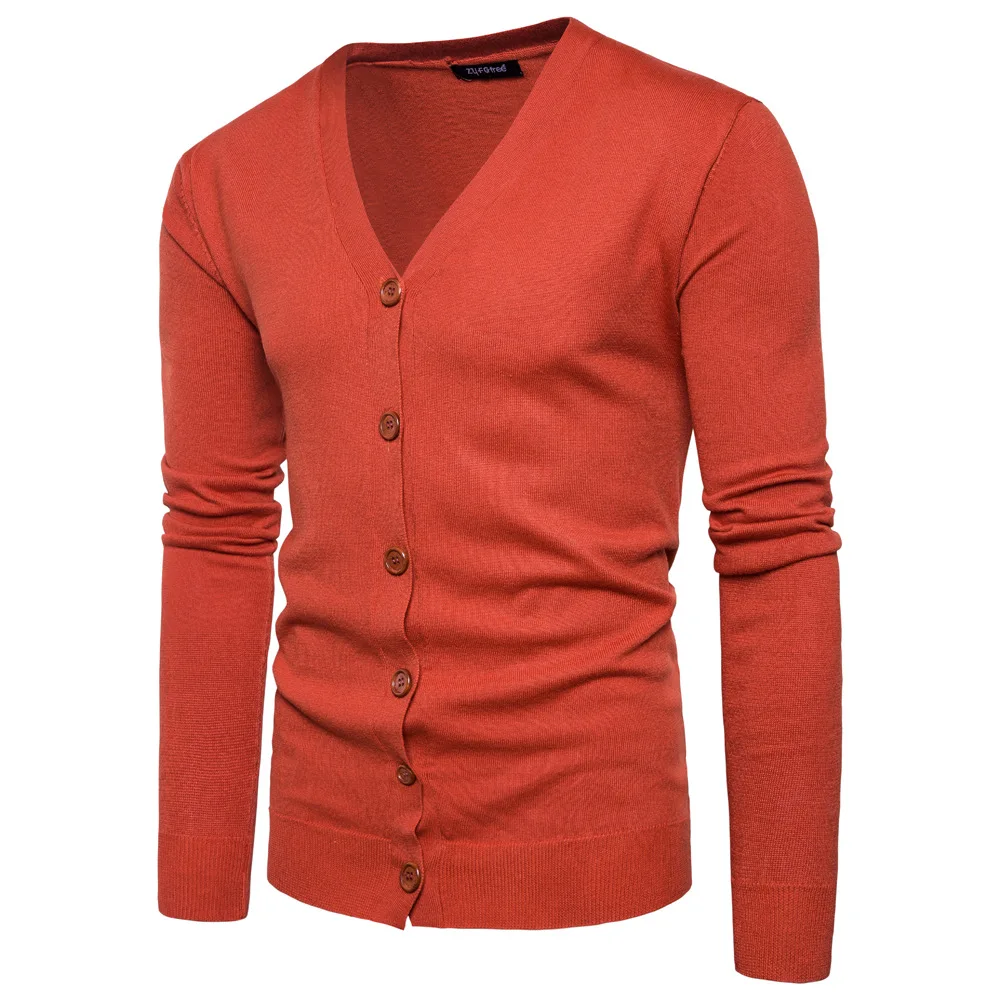 Long Sleeves Cardigan Pure Colour Knitted Mens Sweater - Buy Mens ...