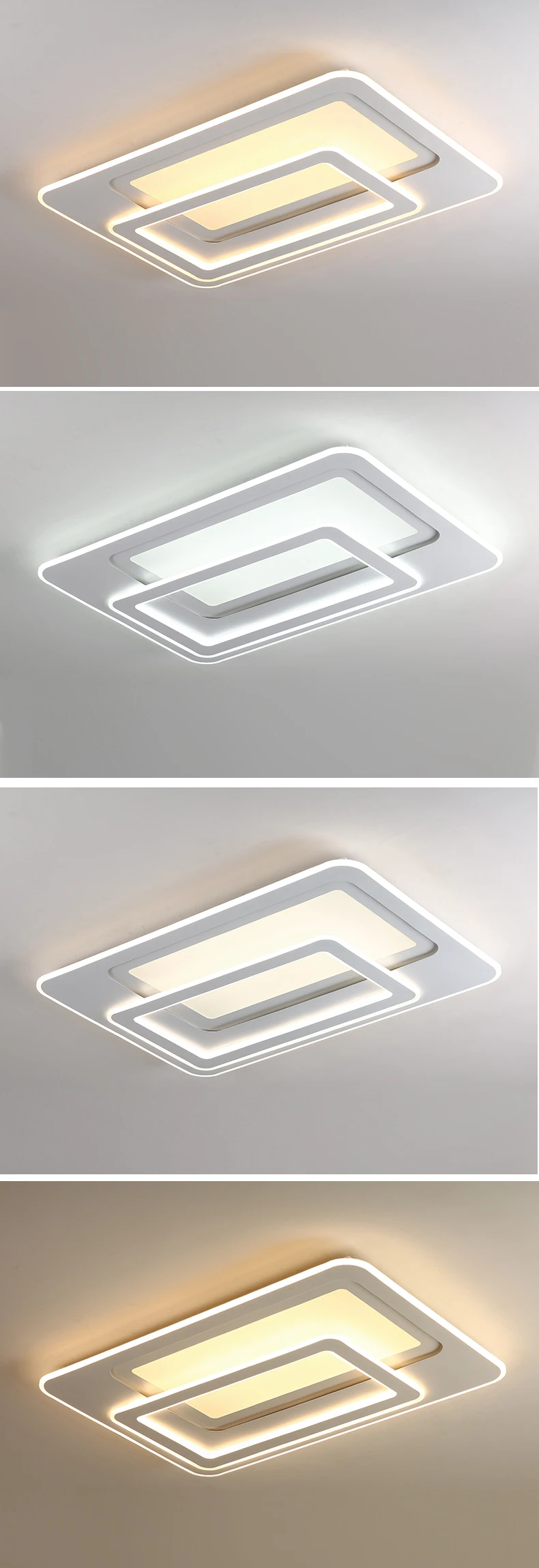 Acrylic Modern LED Ceiling Light Living Room Bedroom Square Lights