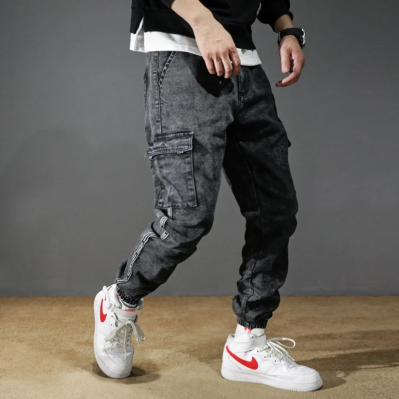 denim cargo jeans for mens