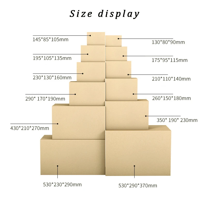 Wholesale Recyclable Cardboard Shipping Boxes Custom Sizes
