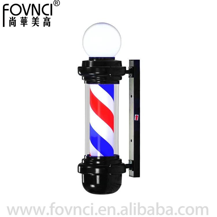 Color : J, Size : 90CM Barber Pole Barbershop Pole Barber Shop LED Barbers Pole 90cm European Classic Hair Salon Waterproof Rotating Light Salon Shop Sign Outdoor Wall Light