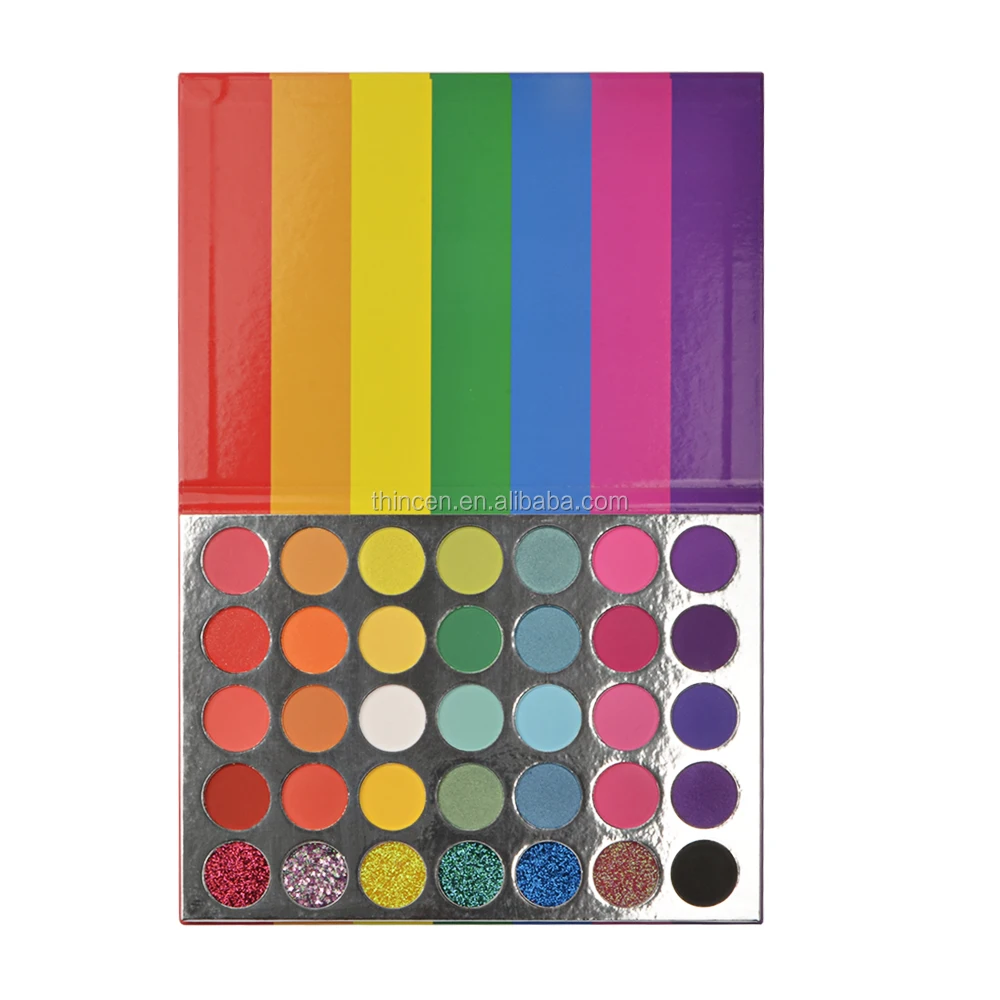 35 Colors Excellent Eyeshadow Palette Packaging Rainbow Eyeshadow Palette