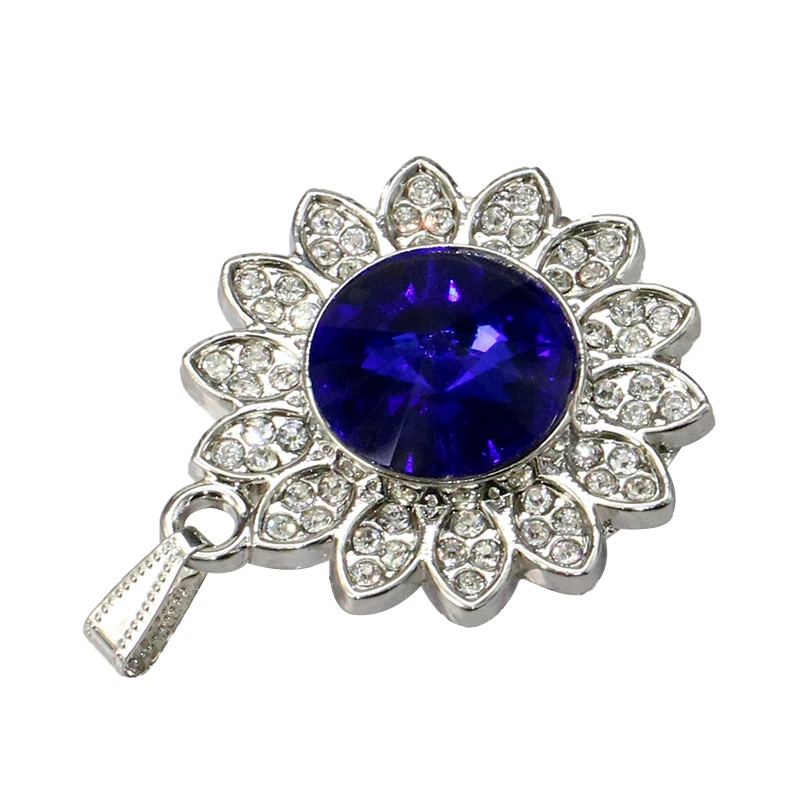 Pen driver Jewelry gem Pendrive 8gb 16gb 32gb 4 64 128 gb 128GB Cle USB Flash drive Disk U Disk mini Metal Crystal Necklace Gift - ANKUX.COM