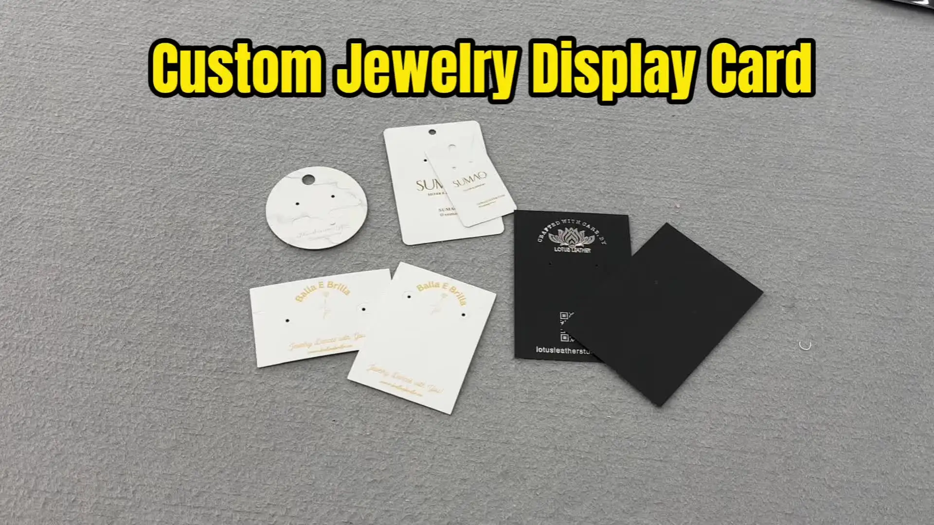 Print Your Own Logo Jewelry Display Card Packaging Pearl Earrings