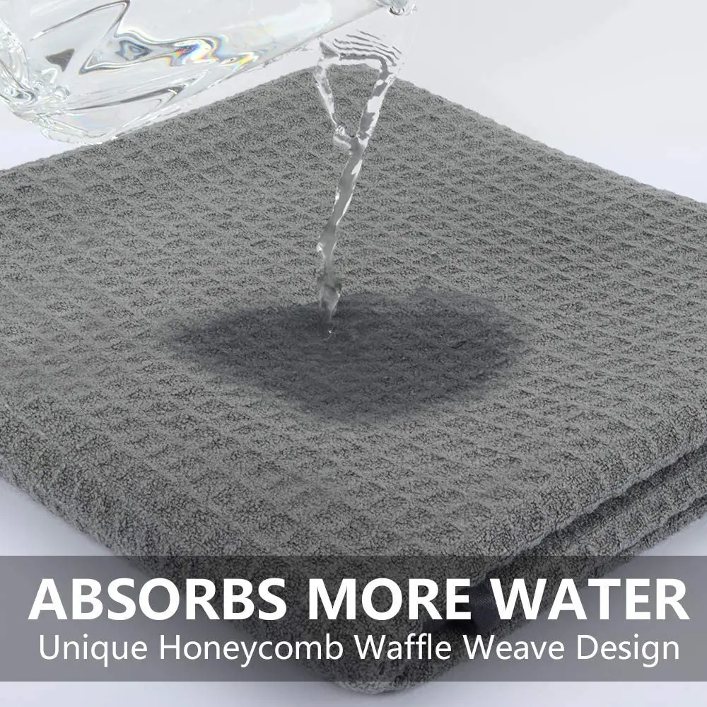 microfiber waffle weave towel for car cleaning
