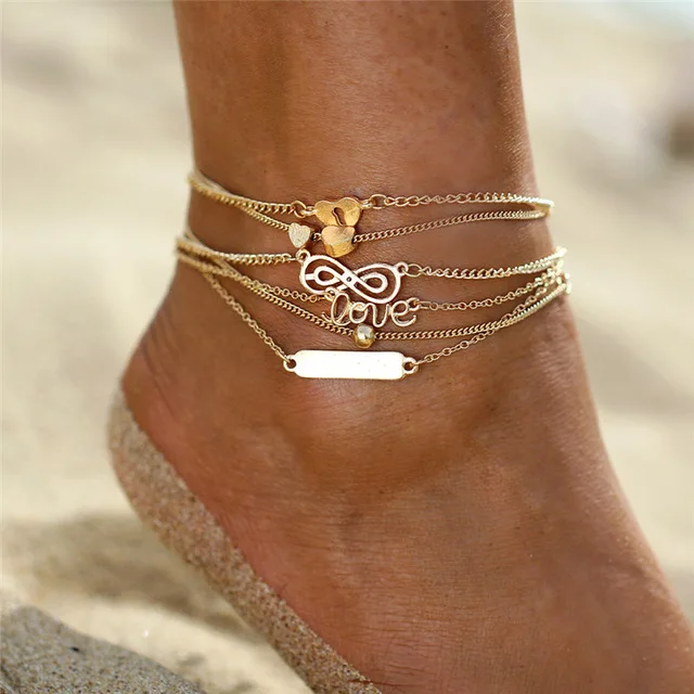 Fashion Gold Charm Anklet for Women Wholesale N206182