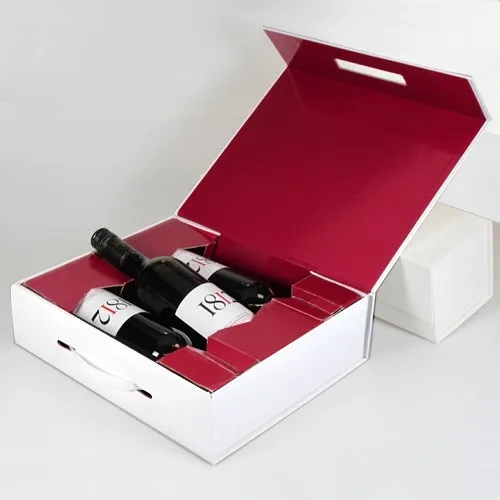 Gracesmart 3 Bottle Cardboard Wine Box Red Wine Packaging Wine Display