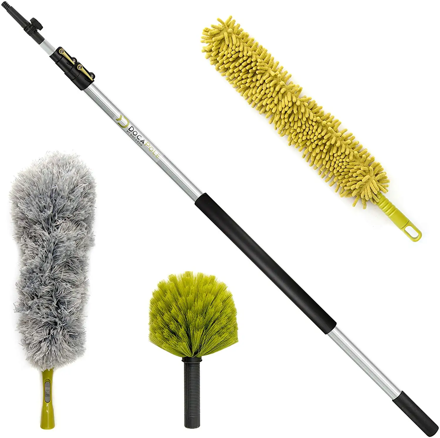 2020 Trend Goods 624 Foot Extension Pole Duster Kit Telescopic Pole With 3 Dusting Kit